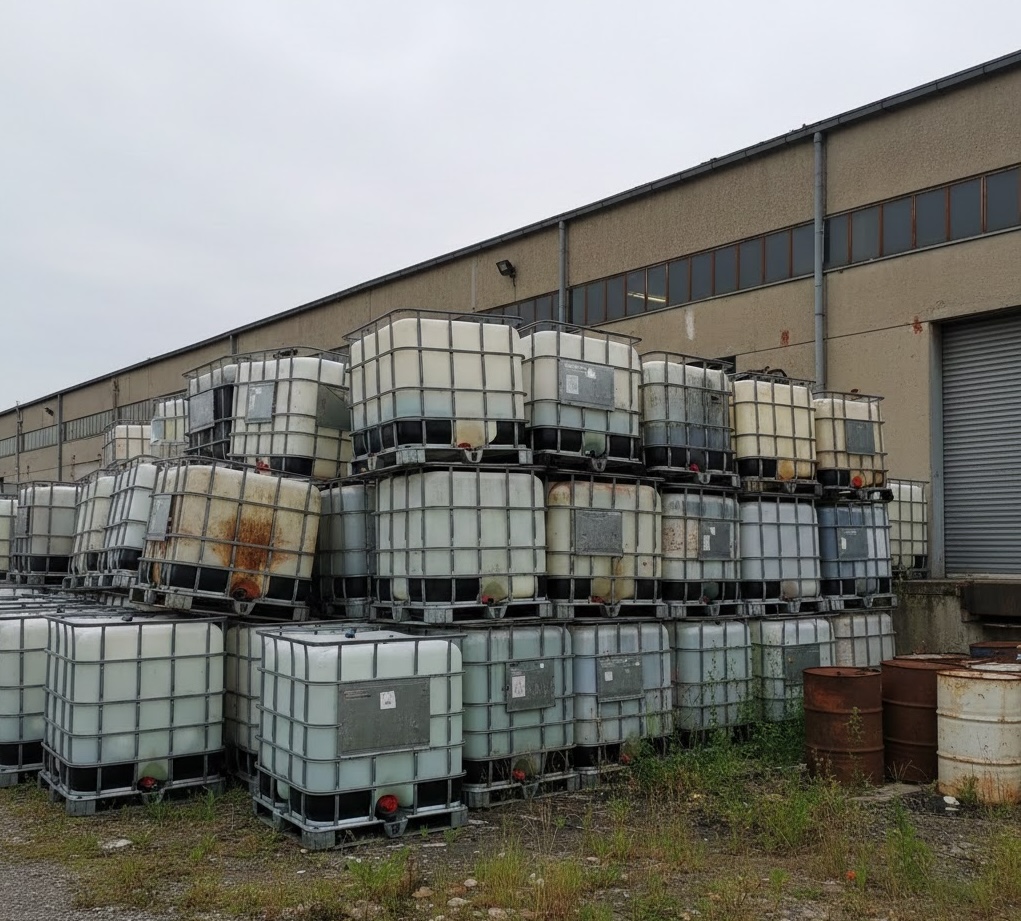 IBC tanks ready for delivery at our San Francisco facility